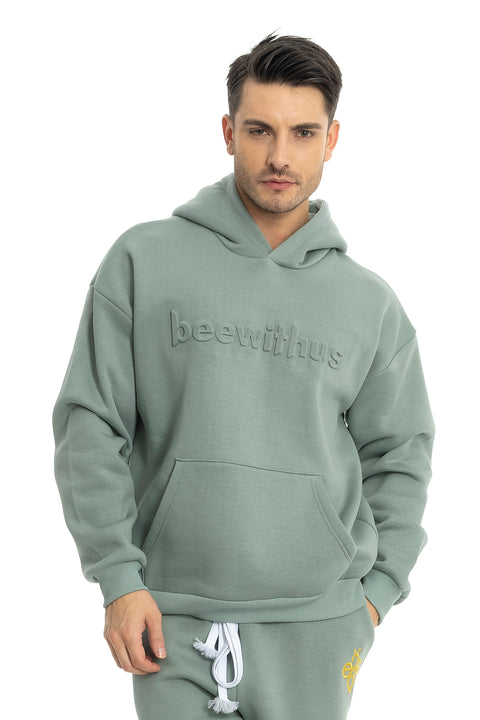 Embroidered Printed Hooded Unisex Sweatshirt