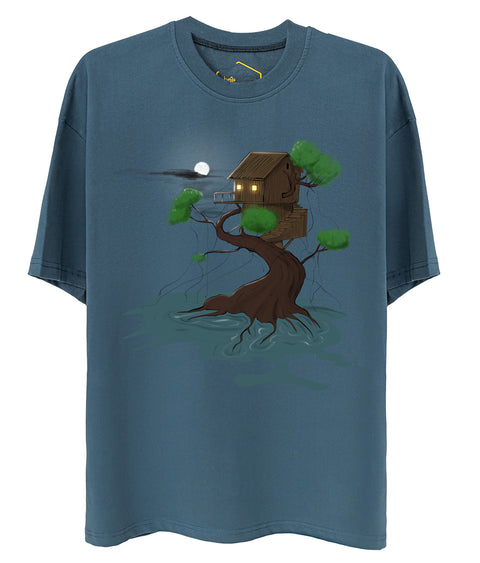 Tree House Design Oversize Tshirt