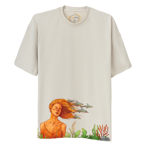 Girl In The Ocean Unisex Oversize Tshirt