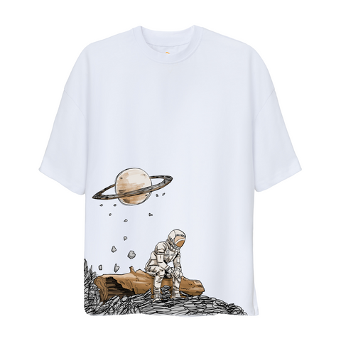 Astronaut Design Unisex Oversize Tshirt