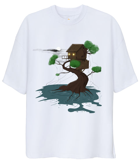 Tree House Design Oversize Tshirt