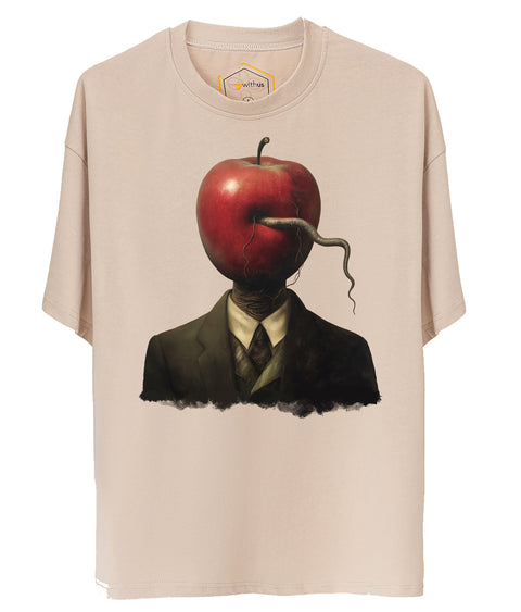 Apple Head Design Oversize Tshirt