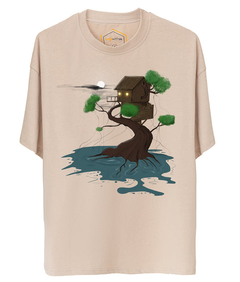 Tree House Design Oversize Tshirt