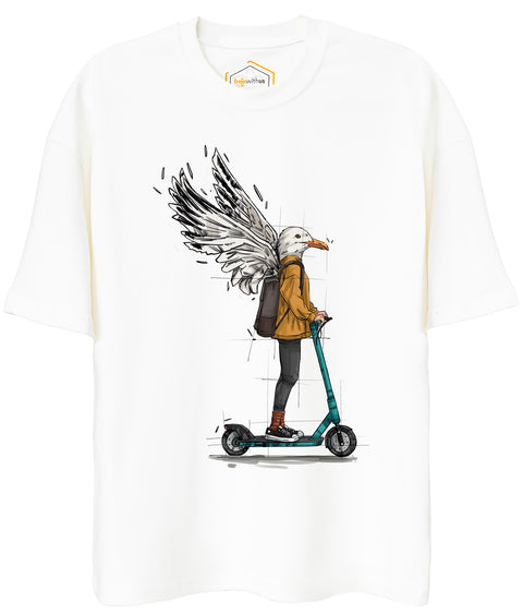 Going To Work Design Unisex Oversize Tshirt