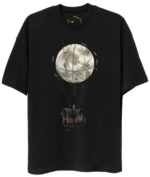 Flying House Design Unisex Oversize Tshirt