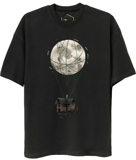 Flying House Design Oversize Tshirt