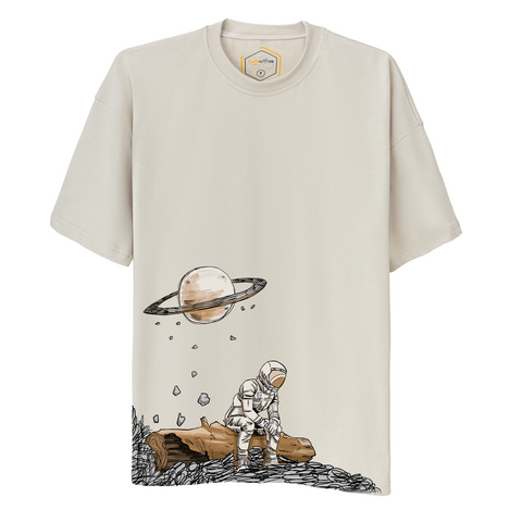 Astronaut Design Unisex Oversize Tshirt