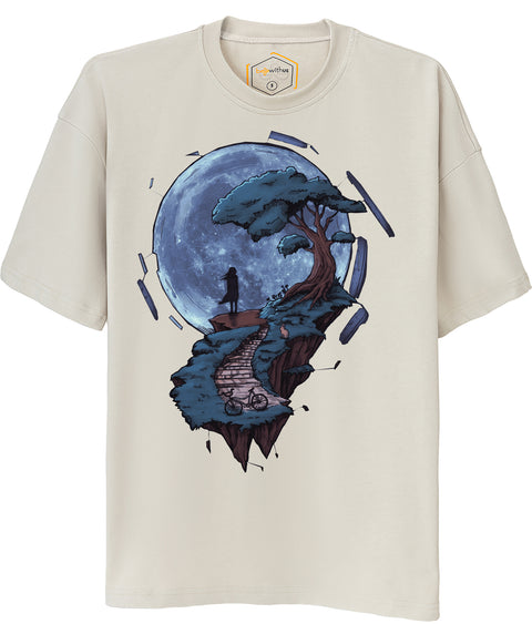 Moon Design Unisex Oversize Tshirt