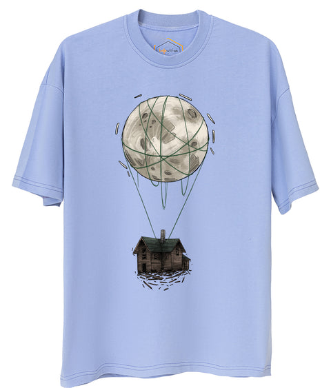 Flying House Design Unisex Oversize Tshirt