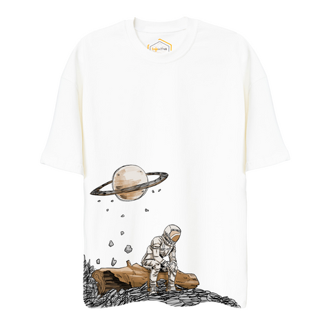 Astronaut Design Unisex Oversize Tshirt