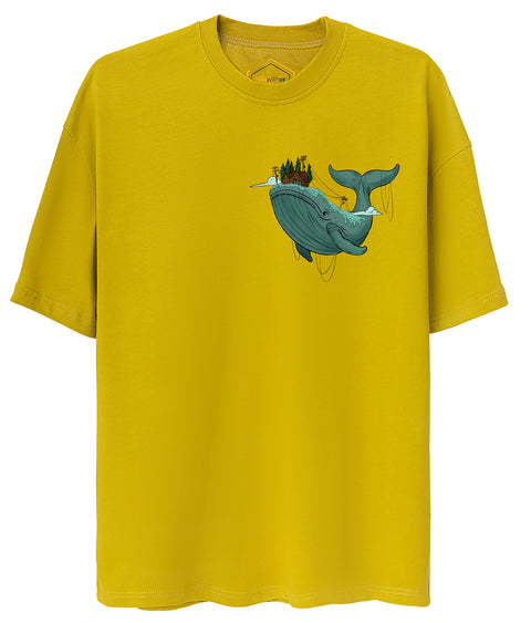 Whale Design Oversize Tshirt