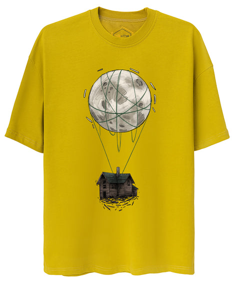 Flying House Design Unisex Oversize Tshirt