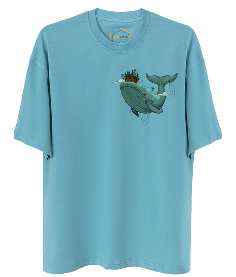 Whale Design Oversize Tshirt