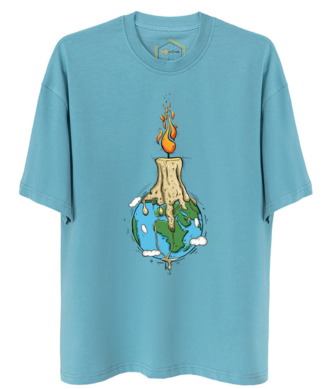 Candle Design Oversize Tshirt