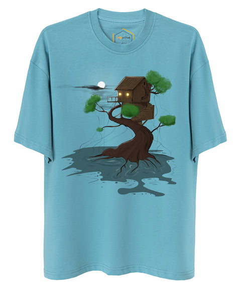 Tree House Design Oversize Tshirt