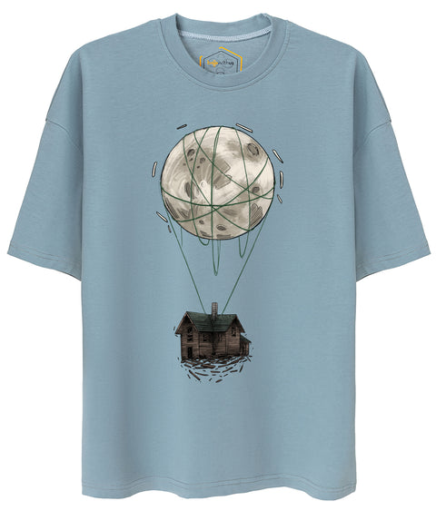 Flying House Design Oversize Tshirt