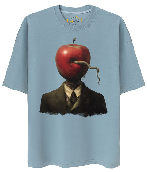 Apple Head Design Oversize Tshirt