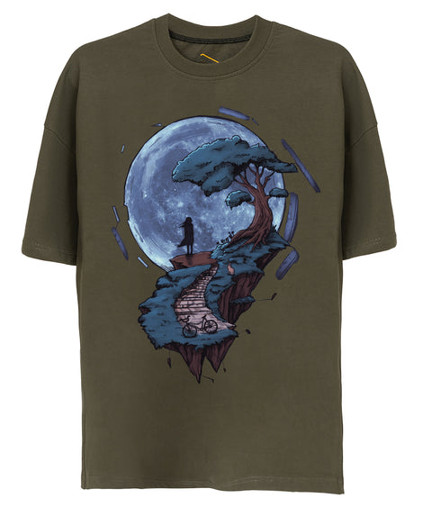 Moon Design Unisex Oversize Tshirt