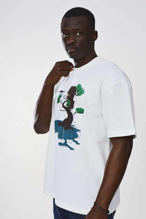 Tree House Design Unisex Oversize Tshirt