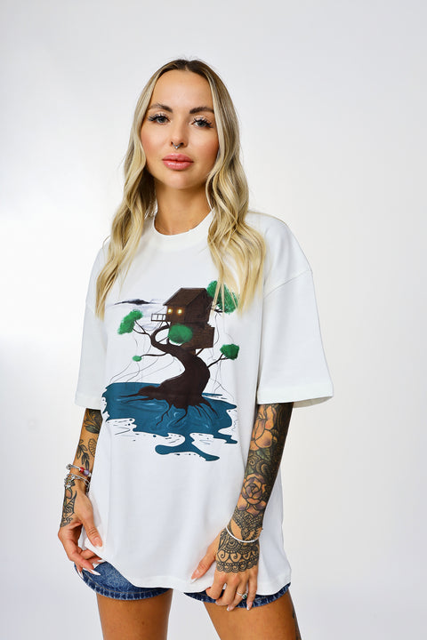 Tree House Design Oversize Tshirt