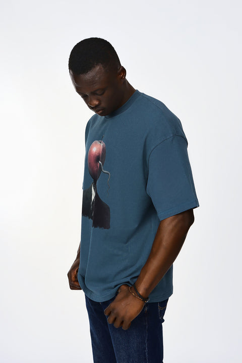 Apple Head Design Oversize Tshirt