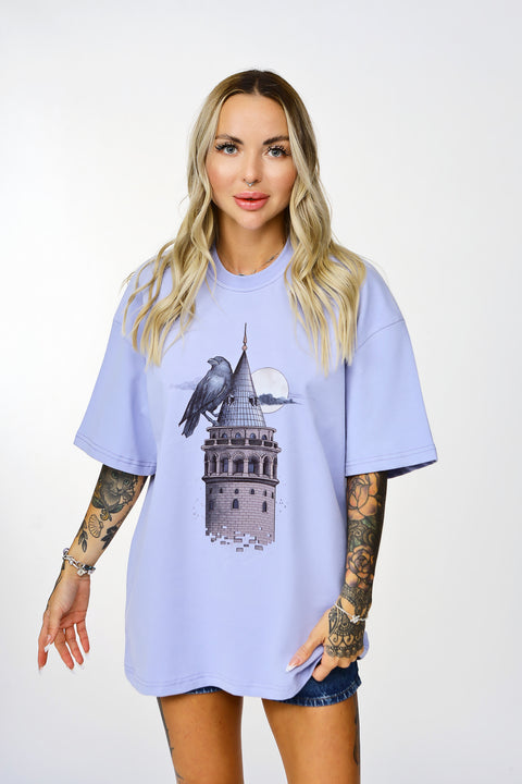 Tower Design Unisex Oversize Tshirt