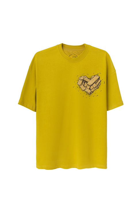 Wood Heart Unisex Oversize Tshirt