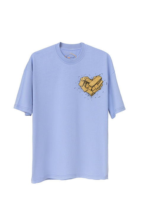 Wood Heart Unisex Oversize Tshirt