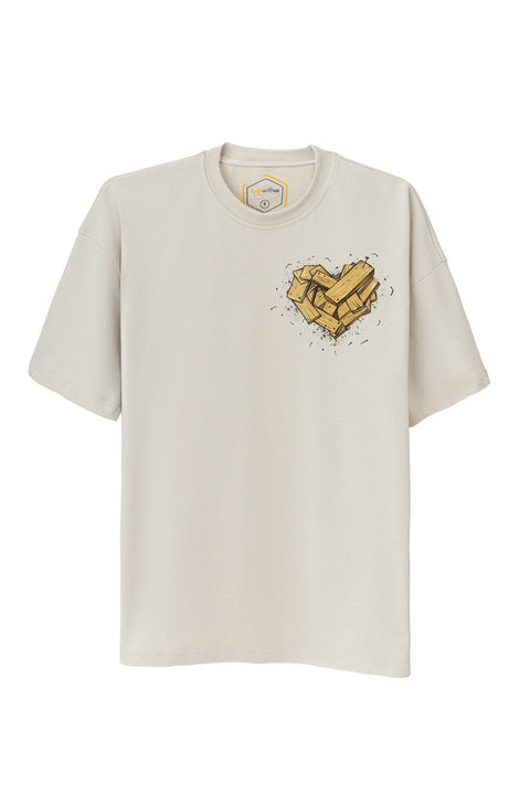 Wood Heart Unisex Oversize Tshirt