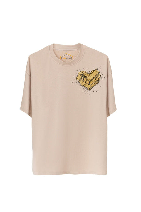 Wood Heart Unisex Oversize Tshirt