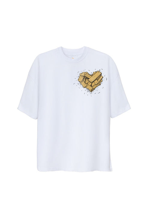 Wood Heart Unisex Oversize Tshirt