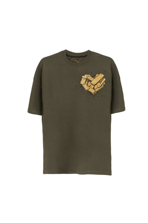 Wood Heart Unisex Oversize Tshirt