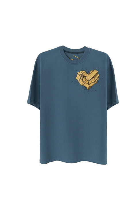 Wood Heart Unisex Oversize Tshirt