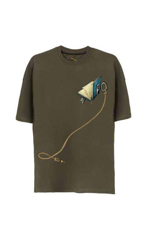 Key Of Book Unisex Oversize Tshirt